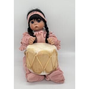 Native Style Doll + Drum Lot — Big Collector Vibes!